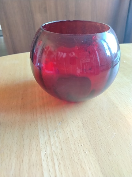NUUTAJÄRVEN LASI PILVI TUIKKU Punainen ❤️
