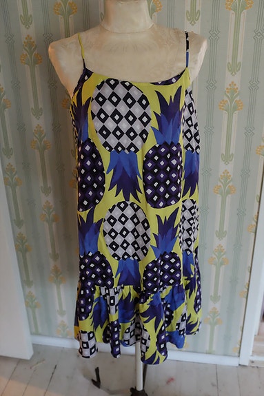 Marimekko Acapulco mekko silkkiä ja puuvillaa 40