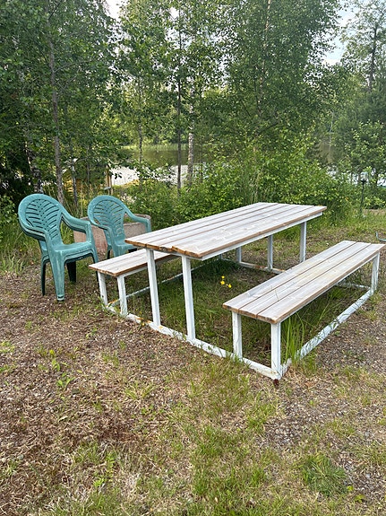 Metalli runkoinen pöytä penkki yhdistelmä