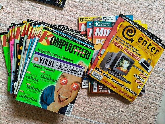 MikroBitti-, Enter- ja Kompuutteri lehdet