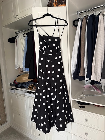 Zara Polka dot mekko, XS, musta