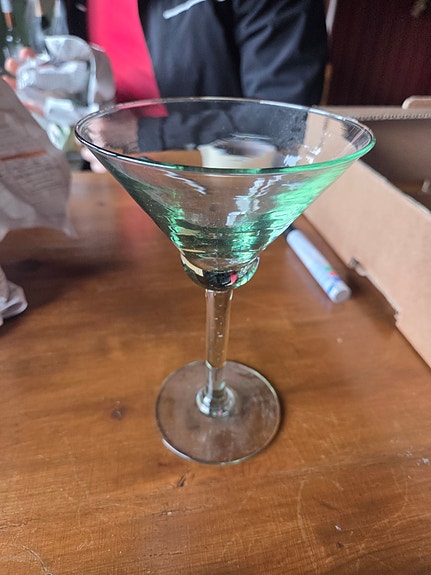 Martini-/cocktail-lasi vihreä