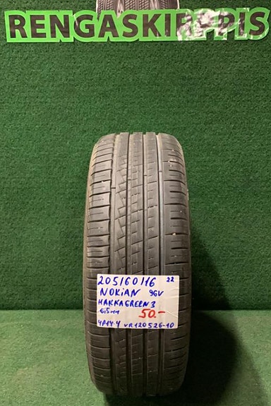 1kpl 205/60R16 Nokian Hakka Green 3 96V kesä 6,5mm