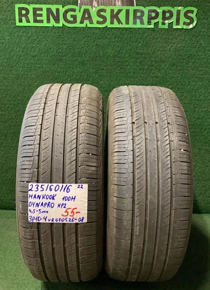 2kpl 235/60R16 Hankook Dynapro HP2 100H kesä 4,5-5mm