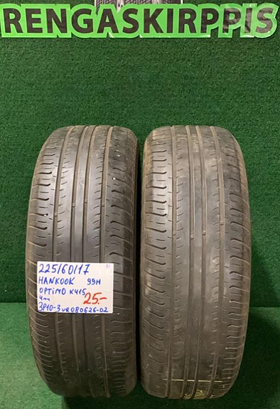 1kpl 225/60R17 Hankook Optimo K415 99H kesä 4mm