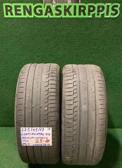 1kpl  225/45R17 Continental PremiumContact 6 94Y kesä 3,5mm