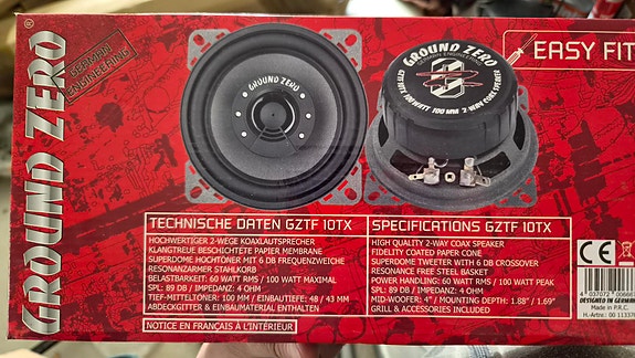 UUDET Ground Zero GZTF 10TX 4" koaksiaalikaiuttimet autoon