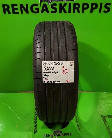 1kpl 215/50R17 Sava Intensa UHP 2 95T kesä 4mm
