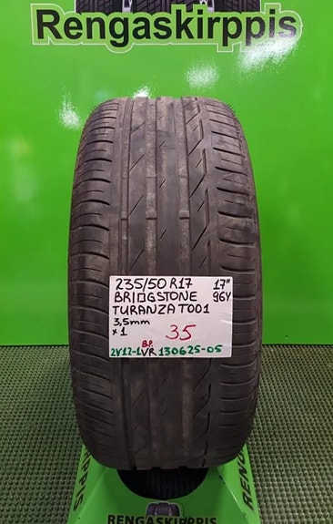 1kpl 235/50R17 Bridgestone Turanza T001 96Y kesä 3,5mm