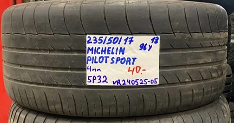 1kpl 235/50R17 Michelin Pilot Sport 96Y kesä 3-4mm