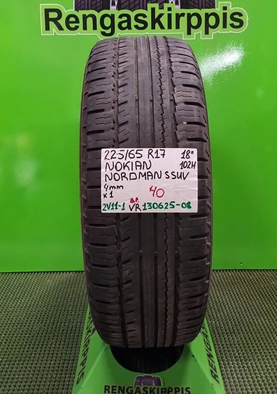 1kpl 225/65R17 Nokian Nordman S Suv 102H kesä 4mm