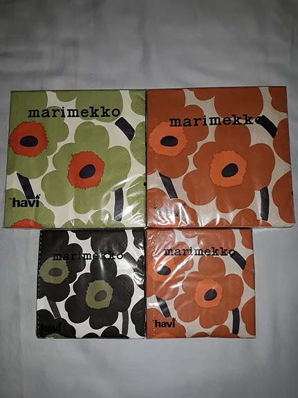 Uusi Marimekko servetit 4 pak.