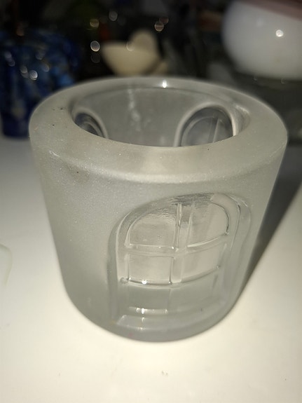 Iittala balladi lasinen tuikkukippo kirkas / huurrelasi