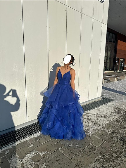 Zazabella sininen vanhojentanssimekko 34