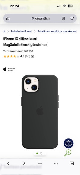 Apple iPhone silikonikuoret musta