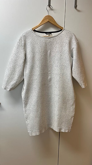 Marimekko valkoinen pilkullinen mekko L