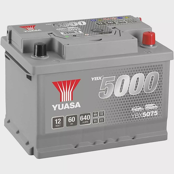 Akku Yuasa 60Ah 12V 640A YBX5075