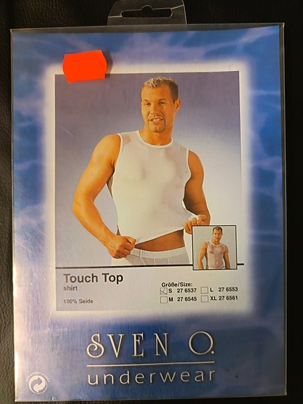 Sven O Touch Top miesten toppi S valkoinen silkki