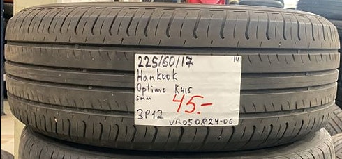 1kpl 225/60R17 Hankook Optimo K415 kesä 5mm