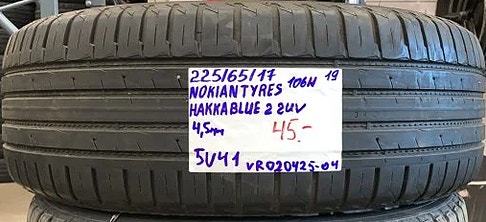 1kpl 225/65R17 Nokian Tyres Hakka Blue 2Suv 106H kesä 4,5mm