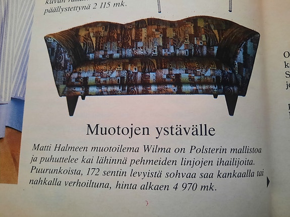 Kaunis sohva, mutta repeämä