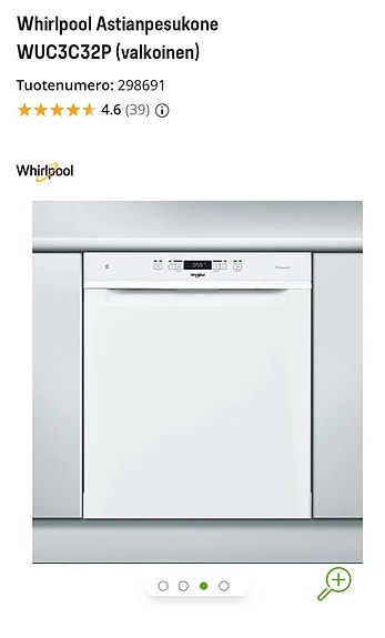 Whirlpool WUC3C32P astianpesukone