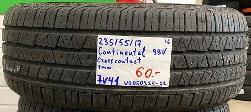 1kpl 235/55R17 Continental CrossContact 99V kesä 7mm