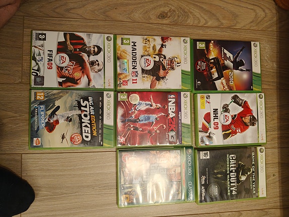 Xbox 360 pelipaketti urheilu- ja toimintapelejä