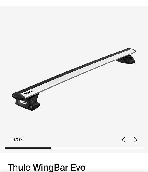 Thule wingbar Evo taakkatelineet Passat B8