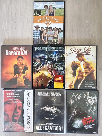 DVD-elokuvapaketti 7 kpl