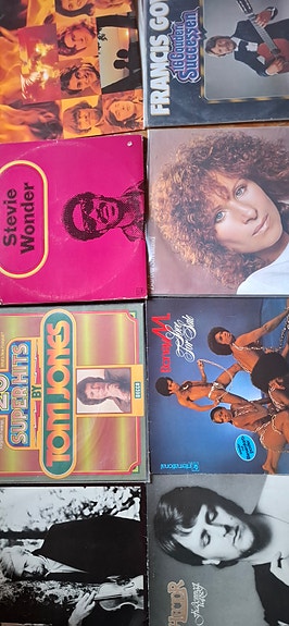 Stevie Wonder, Tom Jones, Barbra Streisand ja Boney M LP-levyt