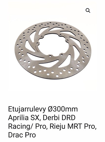Etujarrulevy 300 mm Aprilia SX / Derbi DRD