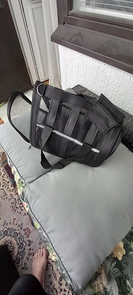 Musta koiran/kissan kantolaukku