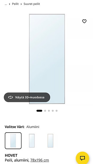 Ostetaan ikea hovet peili