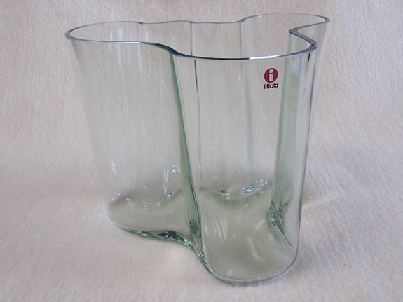 Aalto maljakko 160 mm, vihertävä