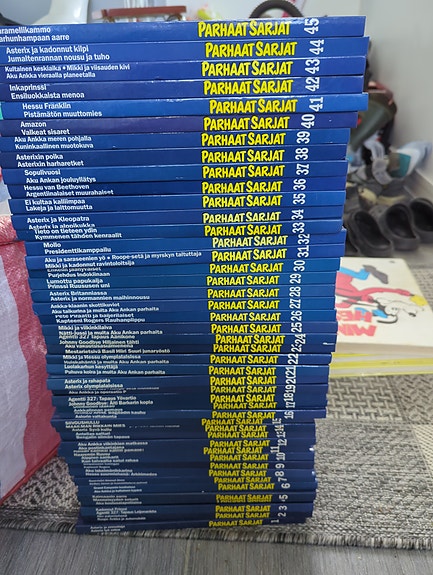 Parhaat sarjat kirjasarja  1-45 osat.