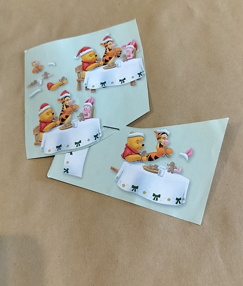 Nalle Puh ja tiikeri jouluinen 3d kuva