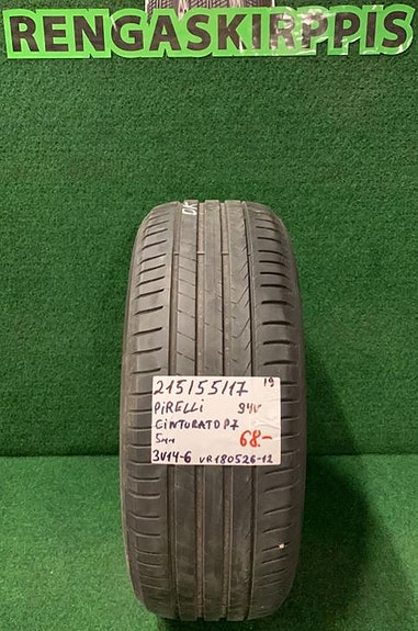 1kpl 215/55R17 Pirelli Cinturato P7 94V kesä 5mm