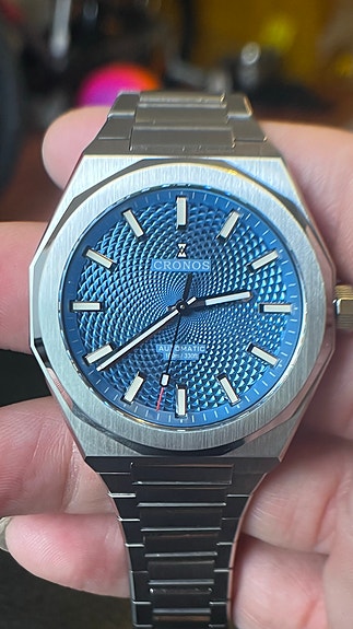 Cronos Rhombus Blue Dial 39mm Miyota 90S5