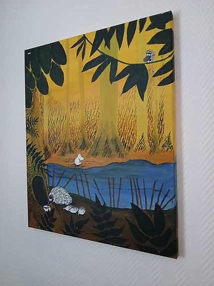 Muumi taulu metsäaiheinen satuhahmo
