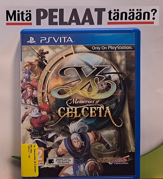 Ys: Memories of Celceta PS Vita (Käytetty)