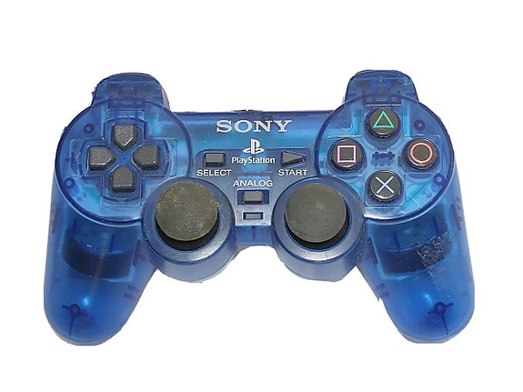 Sony Ohjain DualShock 2 Läpinäkyvä Sininen PS2 (Käytetty)