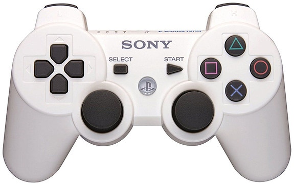 Ohjain DualShock 3 Valkoinen SONY PS3 (Käytetty)