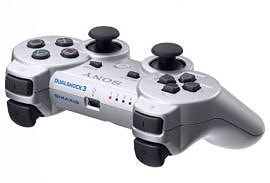 Ohjain DualShock 3 Hopea SONY PS3 (Käytetty)