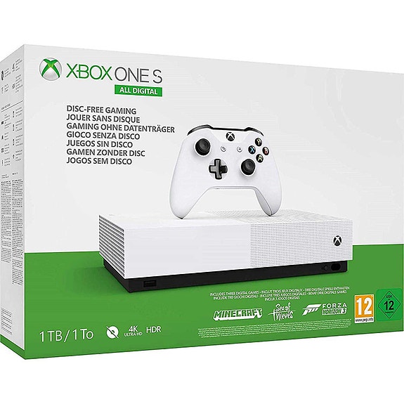 Microsoft Xbox One S 1 TB All Digital Edition pelikonsoli (Käytetty)