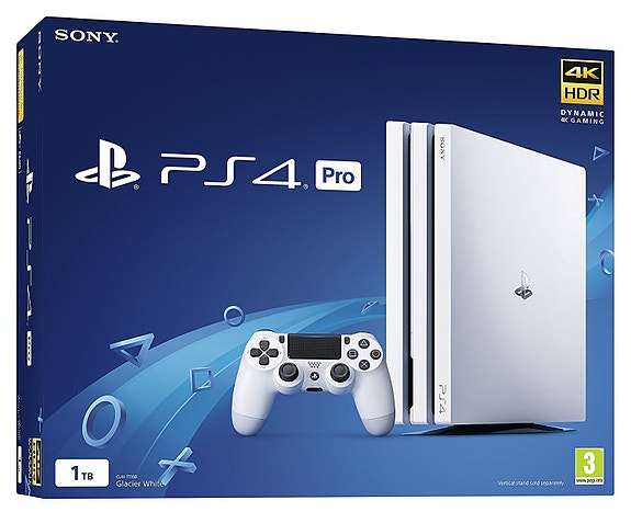 Sony PlayStation 4 (PS4) 1 TB PRO Glacier White (Käytetty)