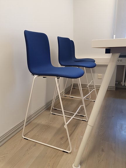 Martela korkea tuoli / baarituoli, sininen, 6 kpl