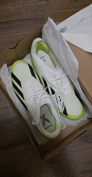 Adidas X jalkapallokengät koko 46 valko-keltainen