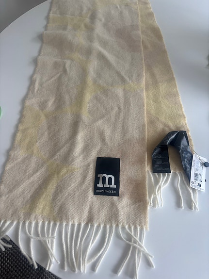 Marimekko Unikko villahuivi beige unisex