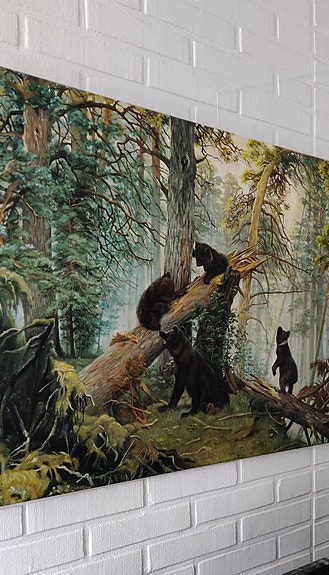 iso taulu karhuista ilman kehyksiä